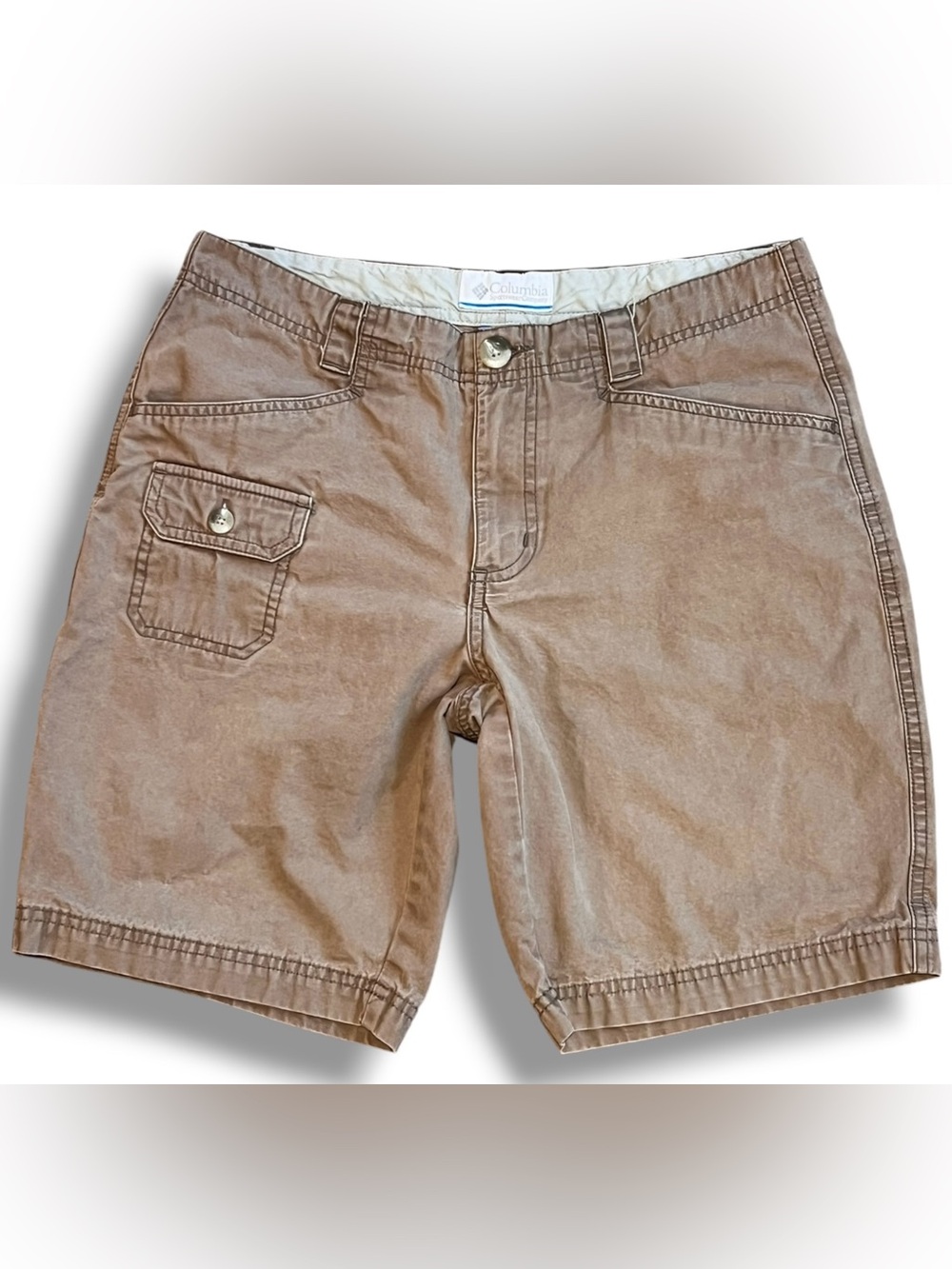 Columbia Shorts Womens Sz 6 Brown Pockets Outdoors Gorpcore Hiking 8” Inseam C-9